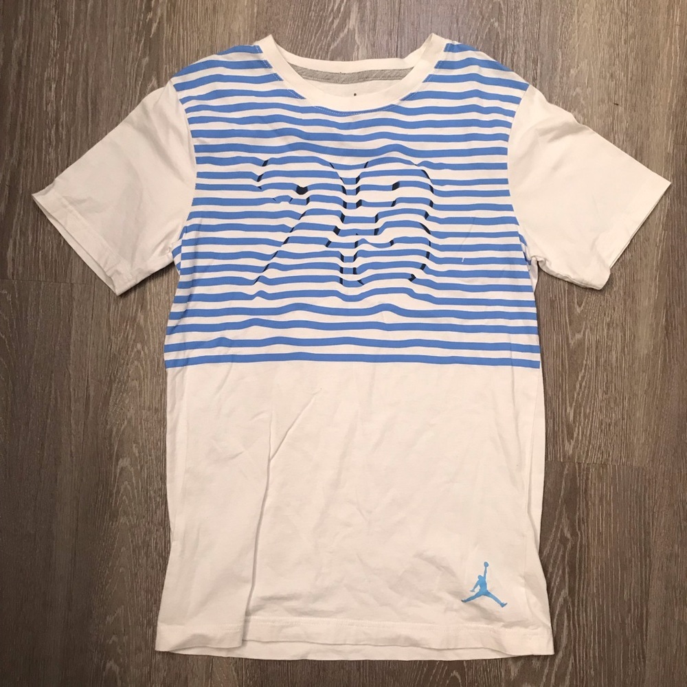 Nike Air Jordan Striped Colorblock #23 T-Shirt Youth Boy’s Size Large 12-13yrs